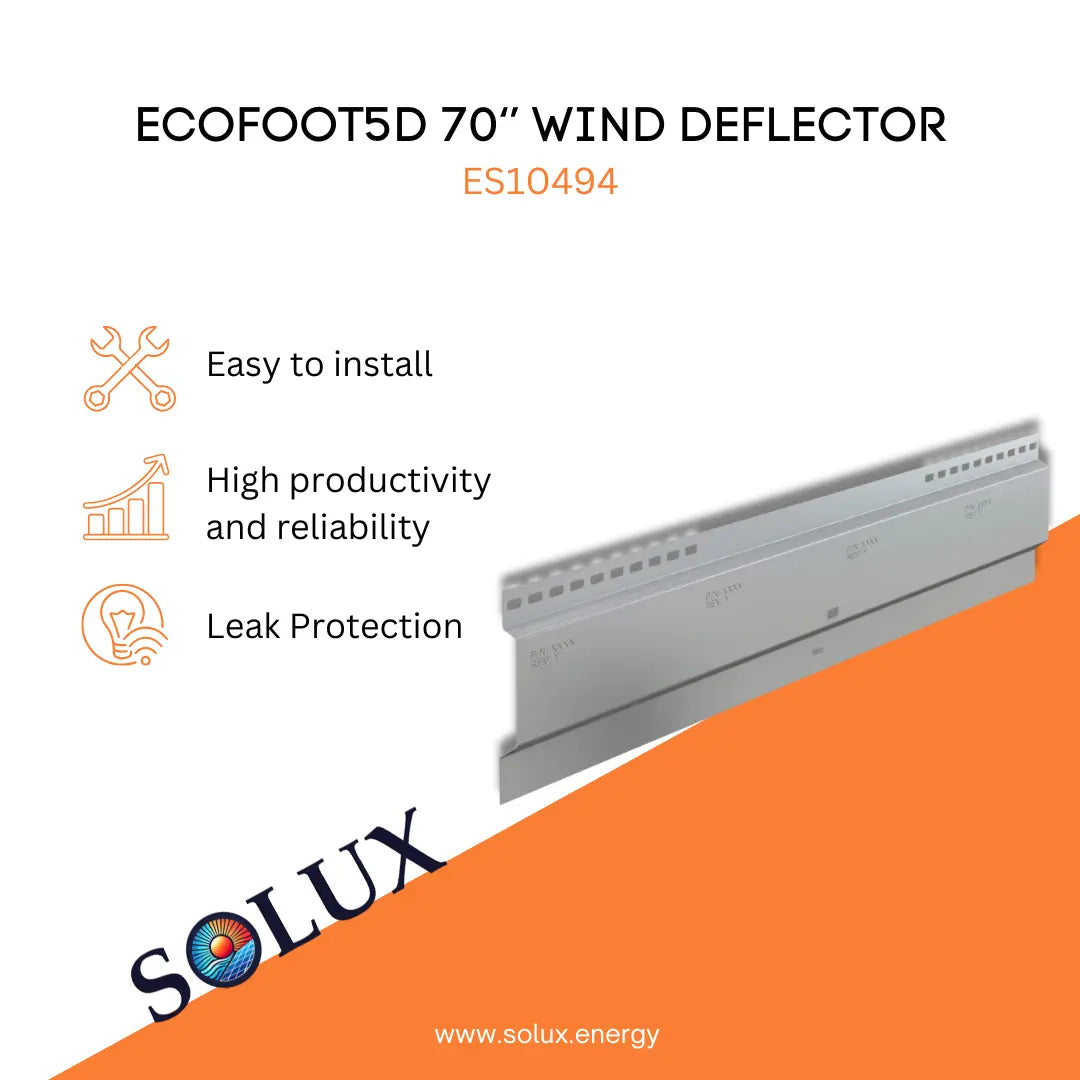 This is an image of Unirac EcoFoot5D 70‘’ Solar Wind Deflectors